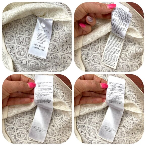 Alexander McQueen Jabot Collar Stretchy lace Sleeveless button up blouse L - Picture 10 of 16